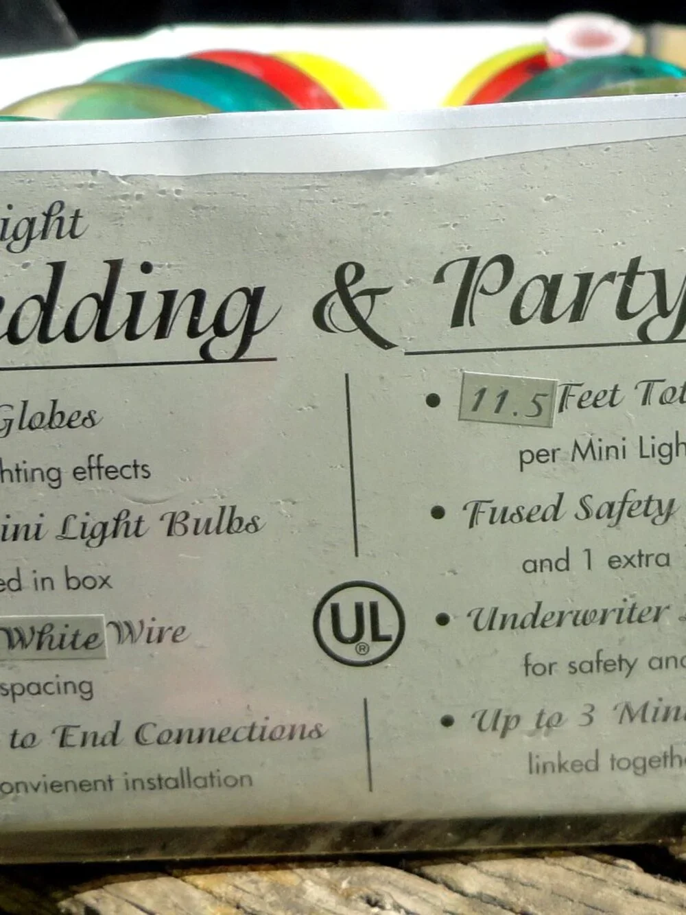Party Globe string light set - 10 mini light - Camping Party Wedding